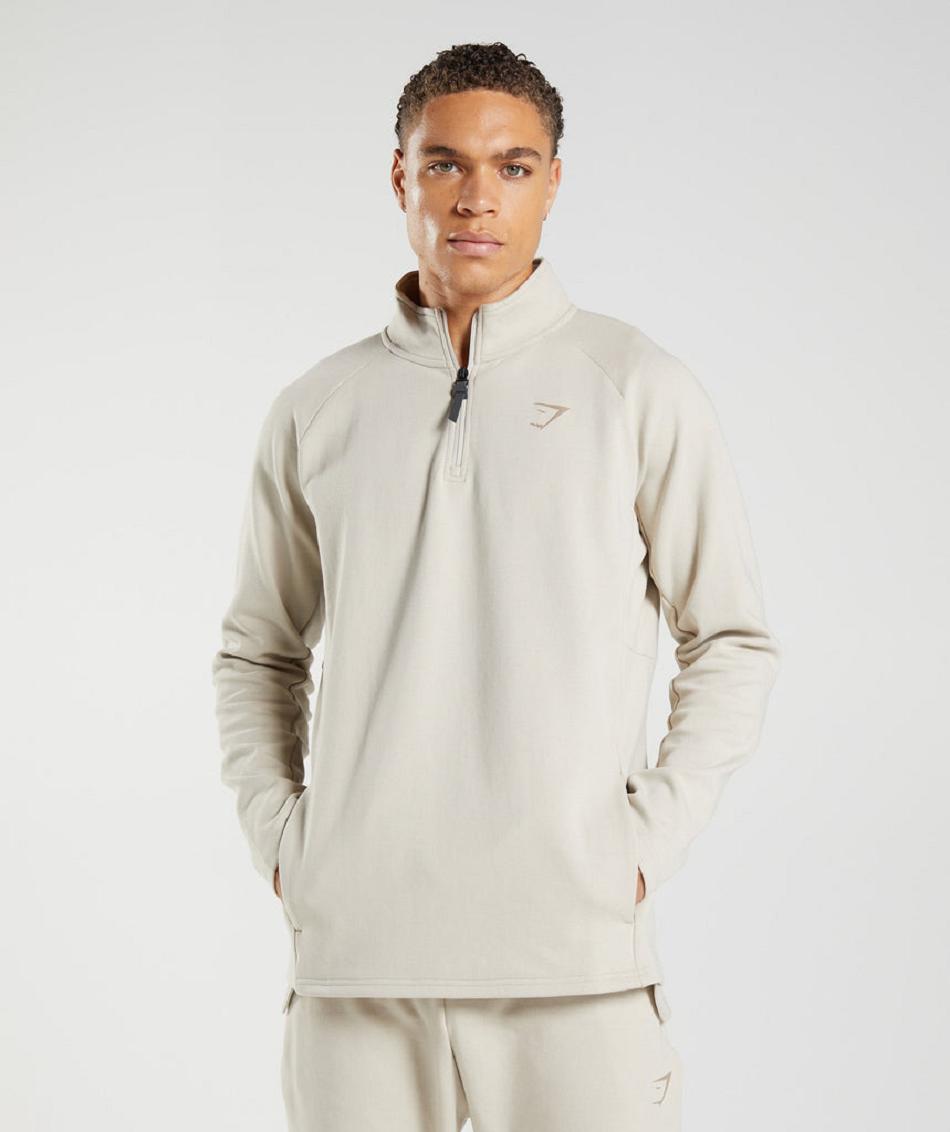 Correr Con Capucha Gymshark Rest Day 1/4 Zip Hombre Gris | CO 3665SGL